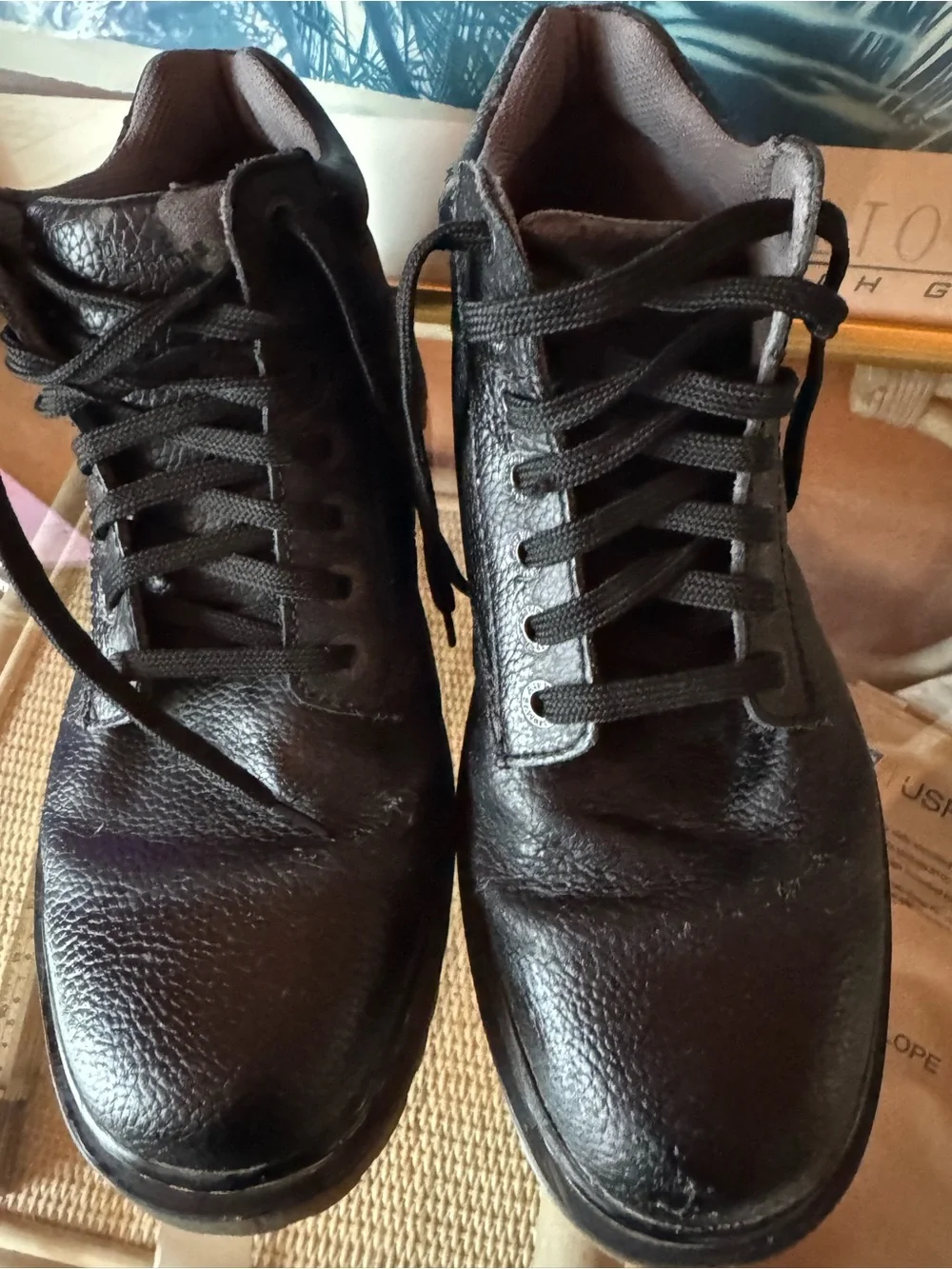 Dr. Martens Harrisfield Black Pebbled Leather Ankle Boots Men’s Size 13